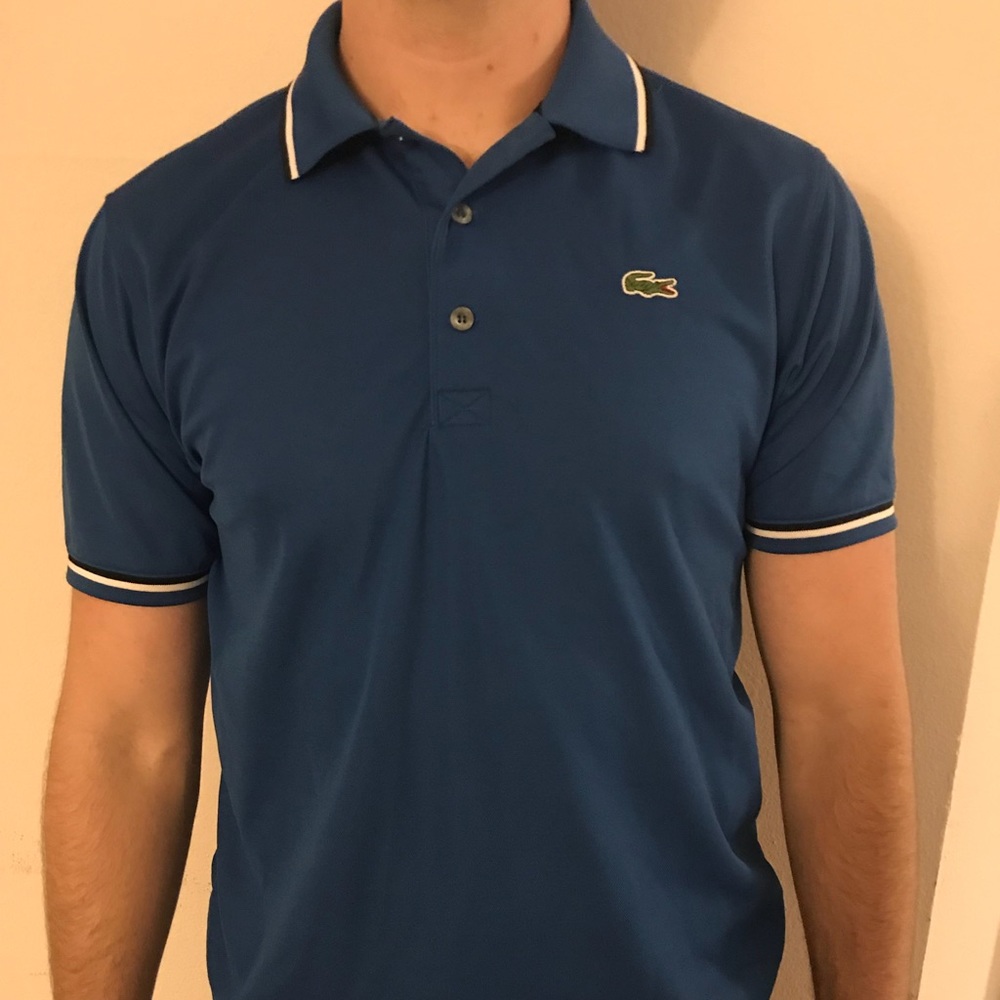 Blue short sleeve sport polo
